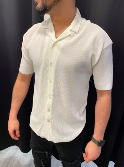 CHEMISE PLISSE BLANCHE