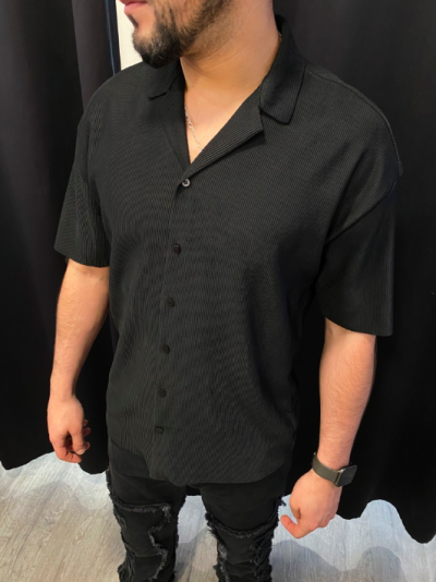CHEMISE PLISSE NOIRE