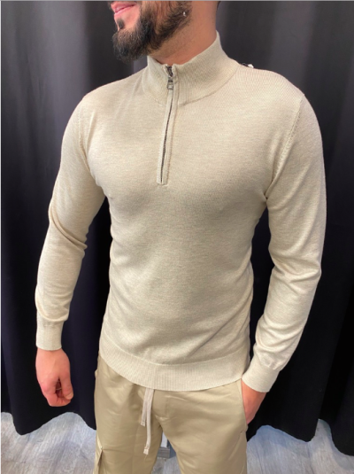 PULL ZIP BEIGE