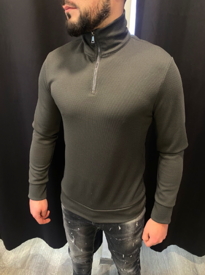 PULL ZIP GRIS