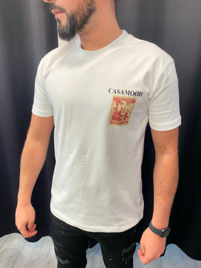 TEE SHIRT CASA MOOD TIMBRE BLANC