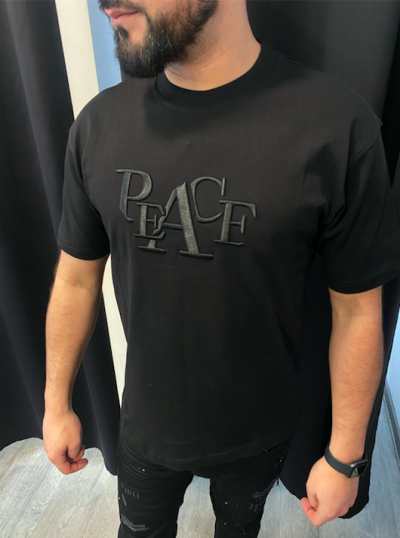 TEE SHIRT PEACE NOIR