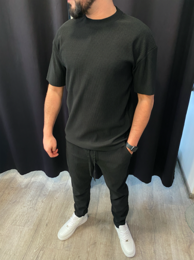 ENSEMBLE PLISSE NOIR 