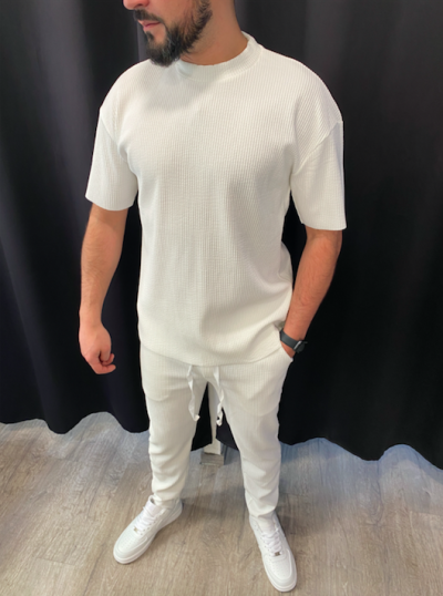 ENSEMBLE PLISSE BLANC